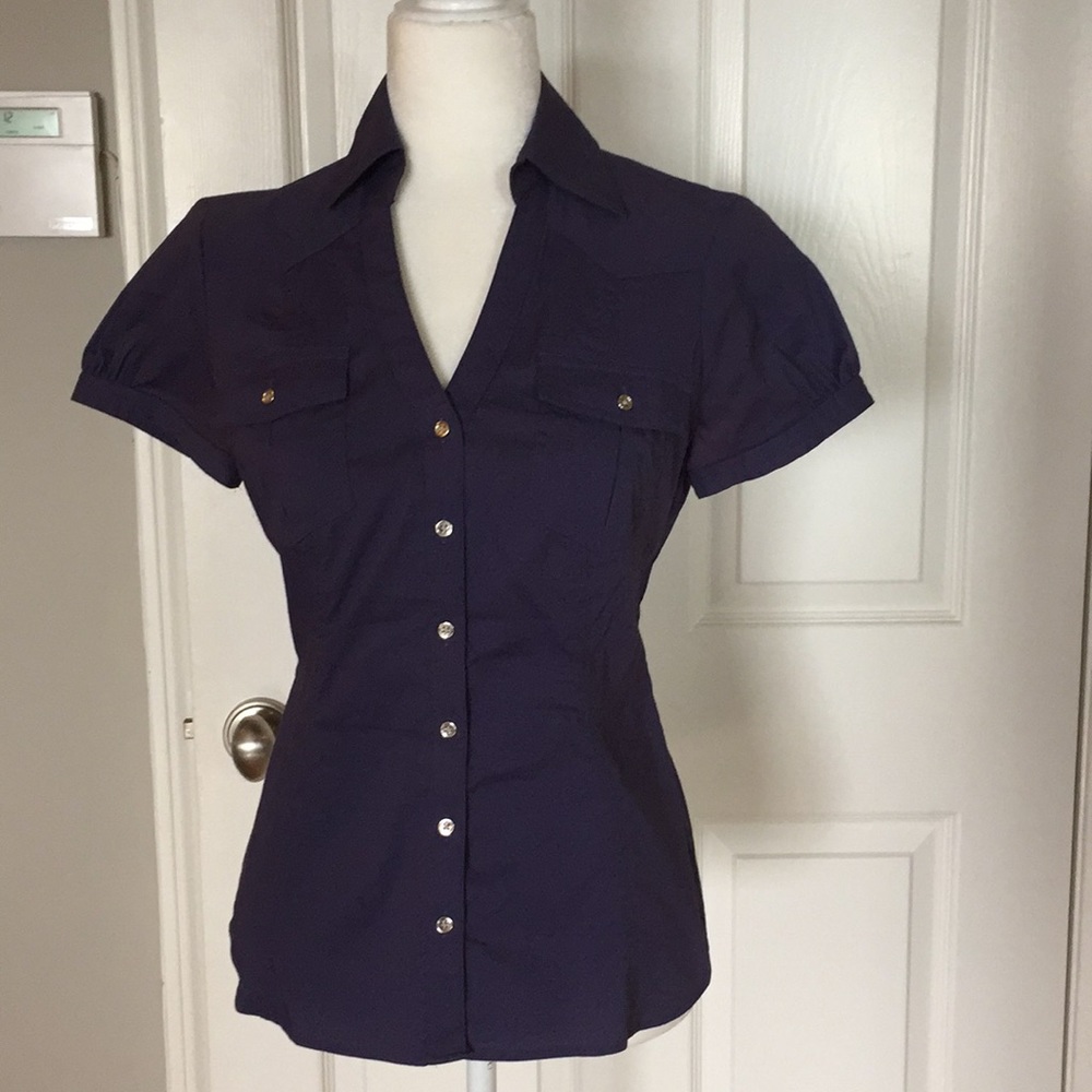 Purple fitted blouse